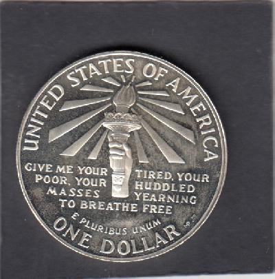 Beschrijving: 1 Dollar LIBERTY  ELLIS ISLAND